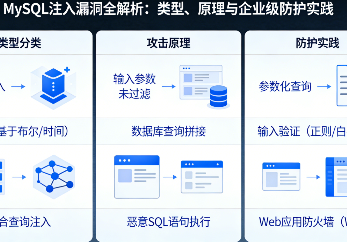 MySQL注入漏洞全解析：类型、原理与企业级防护实践